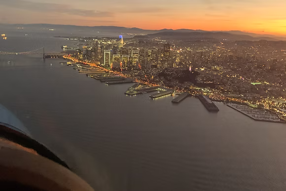 San Francisco Sunset Flight Tour for 3